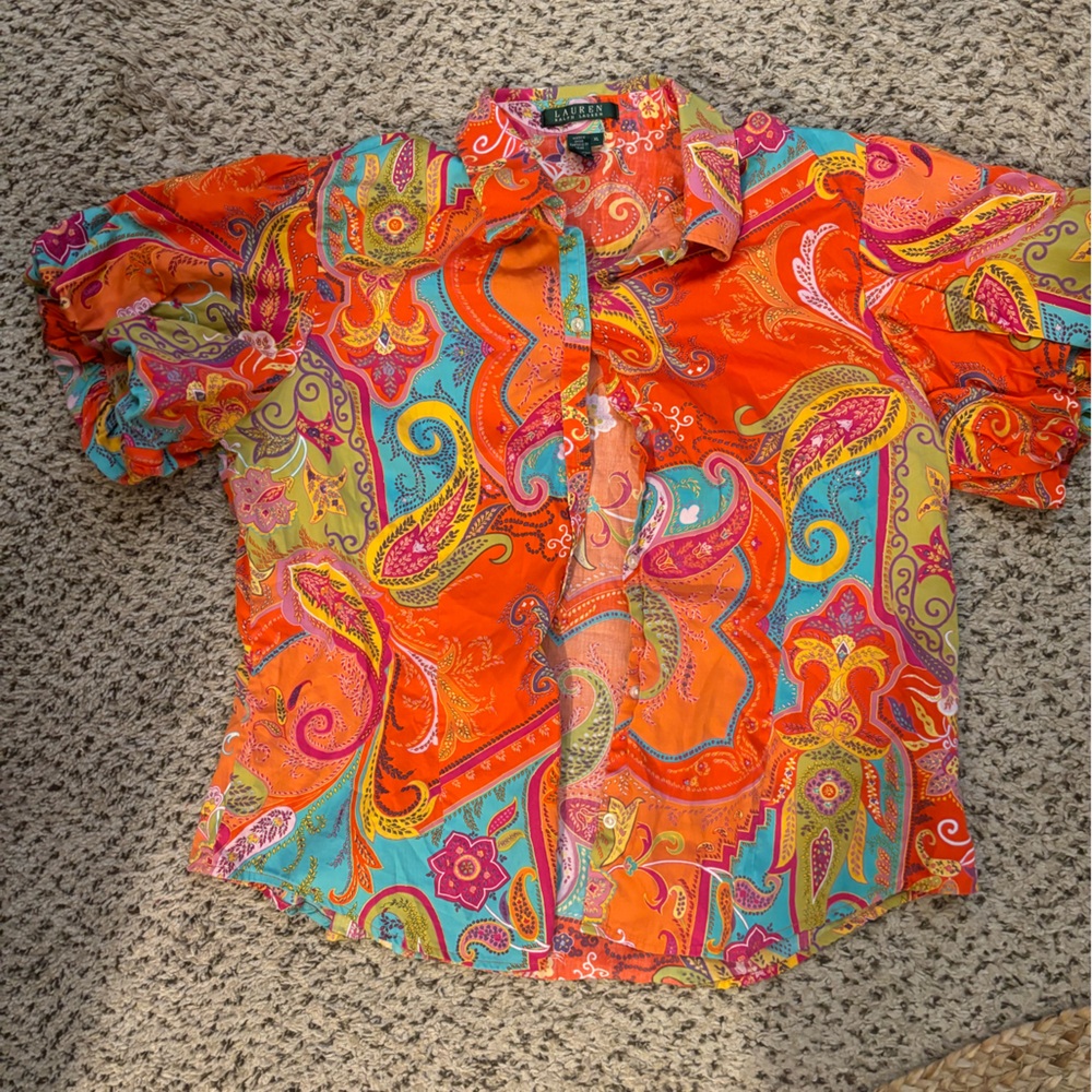 Lauren by Ralph Lauren Button Up Blouse